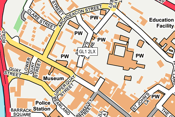GL1 2LX map - OS OpenMap – Local (Ordnance Survey) GL1 2LX map - OS OpenMap – Local (Ordnance Survey)