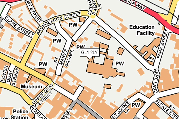 GL1 2LY map - OS OpenMap – Local (Ordnance Survey) GL1 2LY map - OS OpenMap – Local (Ordnance Survey)