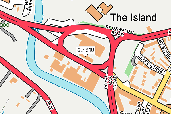 GL1 2RU map - OS OpenMap – Local (Ordnance Survey) GL1 2RU map - OS OpenMap – Local (Ordnance Survey)