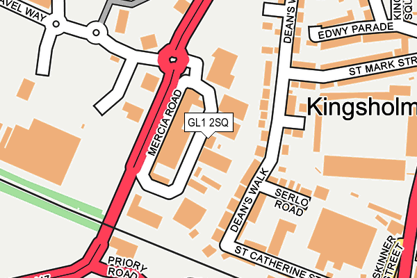 GL1 2SQ map - OS OpenMap – Local (Ordnance Survey) GL1 2SQ map - OS OpenMap – Local (Ordnance Survey)