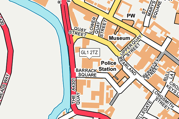 GL1 2TZ map - OS OpenMap – Local (Ordnance Survey) GL1 2TZ map - OS OpenMap – Local (Ordnance Survey)
