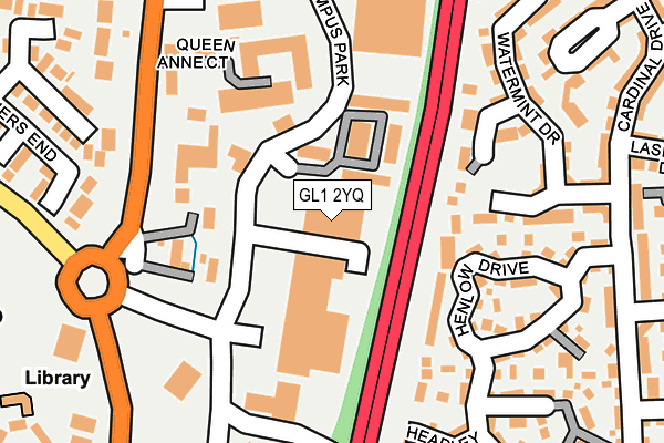 GL1 2YQ map - OS OpenMap – Local (Ordnance Survey) GL1 2YQ map - OS OpenMap – Local (Ordnance Survey)