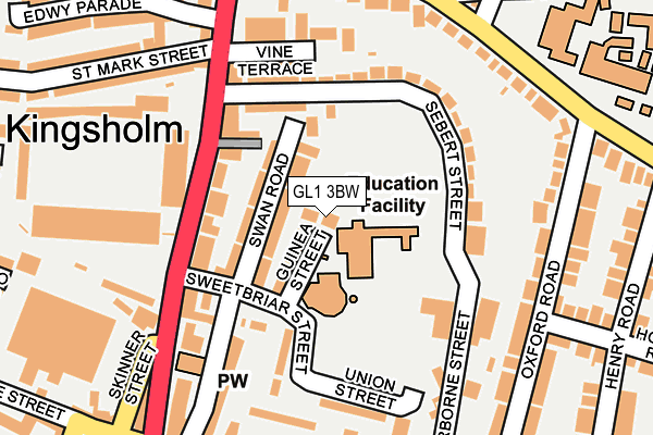 GL1 3BW map - OS OpenMap – Local (Ordnance Survey) GL1 3BW map - OS OpenMap – Local (Ordnance Survey)