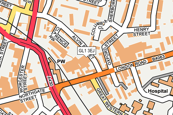 GL1 3EJ map - OS OpenMap – Local (Ordnance Survey) GL1 3EJ map - OS OpenMap – Local (Ordnance Survey)
