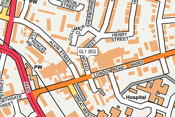 GL1 3EQ map - OS OpenMap – Local (Ordnance Survey) GL1 3EQ map - OS OpenMap – Local (Ordnance Survey)