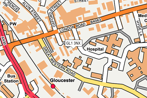 GL1 3NX map - OS OpenMap – Local (Ordnance Survey) GL1 3NX map - OS OpenMap – Local (Ordnance Survey)