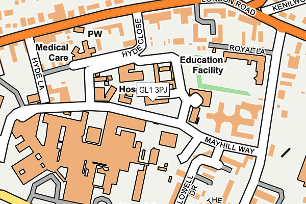 GL1 3PJ map - OS OpenMap – Local (Ordnance Survey) GL1 3PJ map - OS OpenMap – Local (Ordnance Survey)