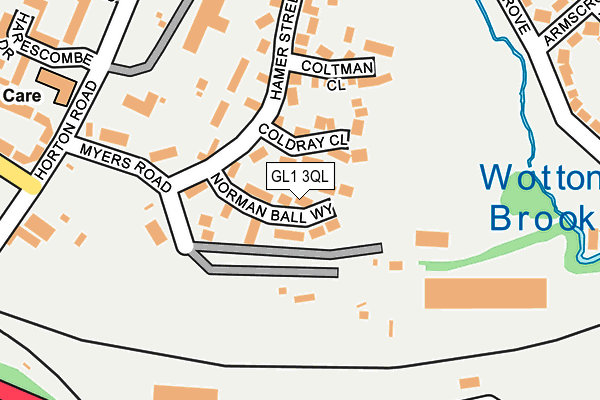 GL1 3QL map - OS OpenMap – Local (Ordnance Survey) GL1 3QL map - OS OpenMap – Local (Ordnance Survey)