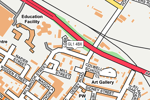 GL1 4BX map - OS OpenMap – Local (Ordnance Survey) GL1 4BX map - OS OpenMap – Local (Ordnance Survey)