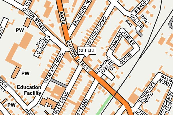 GL1 4LJ map - OS OpenMap – Local (Ordnance Survey) GL1 4LJ map - OS OpenMap – Local (Ordnance Survey)