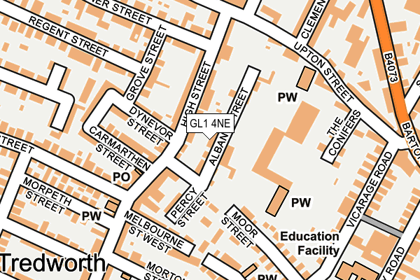 GL1 4NE map - OS OpenMap – Local (Ordnance Survey) GL1 4NE map - OS OpenMap – Local (Ordnance Survey)