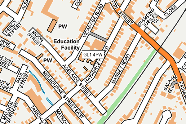 GL1 4PW map - OS OpenMap – Local (Ordnance Survey) GL1 4PW map - OS OpenMap – Local (Ordnance Survey)