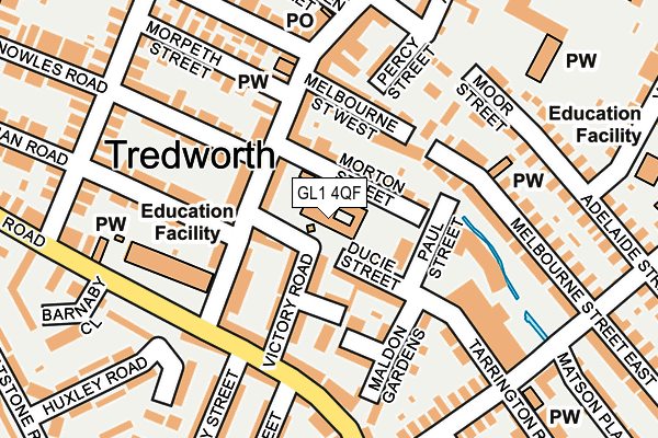 GL1 4QF map - OS OpenMap – Local (Ordnance Survey) GL1 4QF map - OS OpenMap – Local (Ordnance Survey)