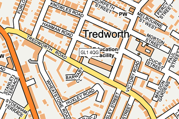 GL1 4QG map - OS OpenMap – Local (Ordnance Survey) GL1 4QG map - OS OpenMap – Local (Ordnance Survey)
