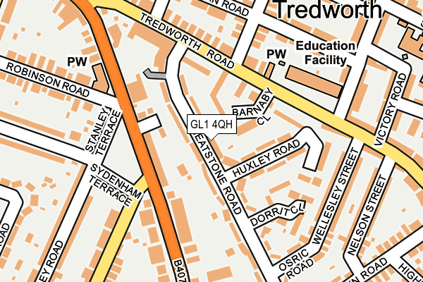 GL1 4QH map - OS OpenMap – Local (Ordnance Survey) GL1 4QH map - OS OpenMap – Local (Ordnance Survey)