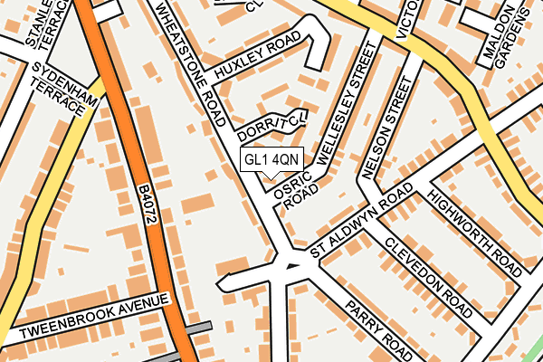 GL1 4QN map - OS OpenMap – Local (Ordnance Survey) GL1 4QN map - OS OpenMap – Local (Ordnance Survey)