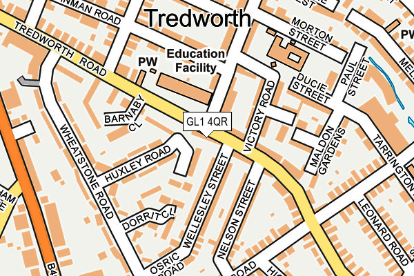 GL1 4QR map - OS OpenMap – Local (Ordnance Survey) GL1 4QR map - OS OpenMap – Local (Ordnance Survey)