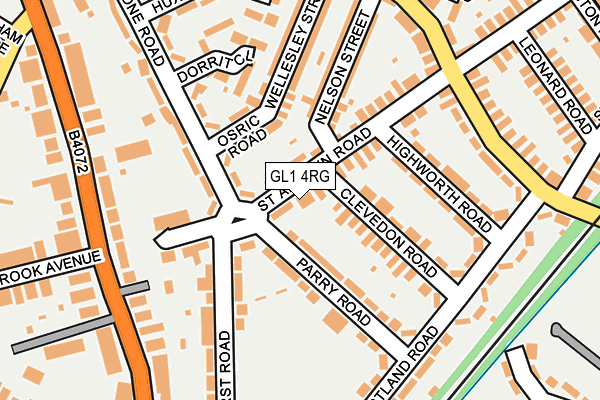 GL1 4RG map - OS OpenMap – Local (Ordnance Survey) GL1 4RG map - OS OpenMap – Local (Ordnance Survey)