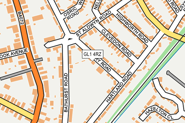GL1 4RZ map - OS OpenMap – Local (Ordnance Survey) GL1 4RZ map - OS OpenMap – Local (Ordnance Survey)