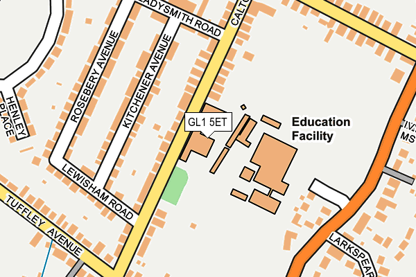 GL1 5ET map - OS OpenMap – Local (Ordnance Survey) GL1 5ET map - OS OpenMap – Local (Ordnance Survey)