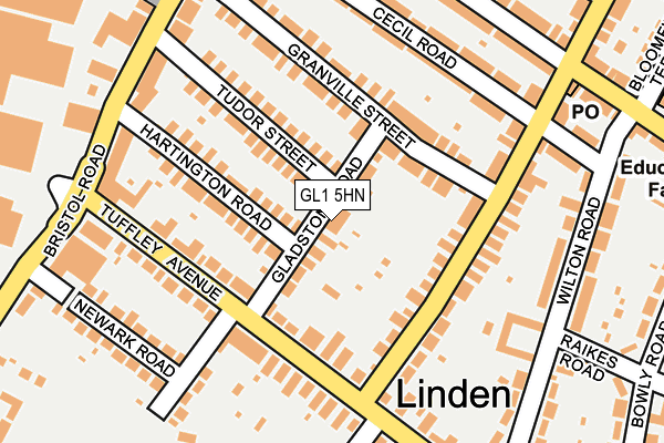 GL1 5HN map - OS OpenMap – Local (Ordnance Survey) GL1 5HN map - OS OpenMap – Local (Ordnance Survey)