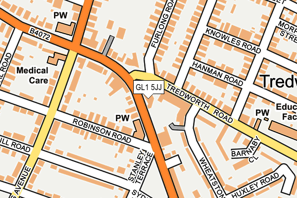 GL1 5JJ map - OS OpenMap – Local (Ordnance Survey) GL1 5JJ map - OS OpenMap – Local (Ordnance Survey)