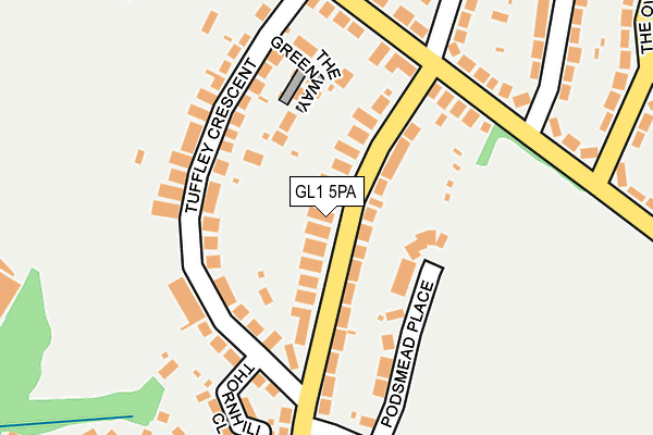 GL1 5PA map - OS OpenMap – Local (Ordnance Survey) GL1 5PA map - OS OpenMap – Local (Ordnance Survey)