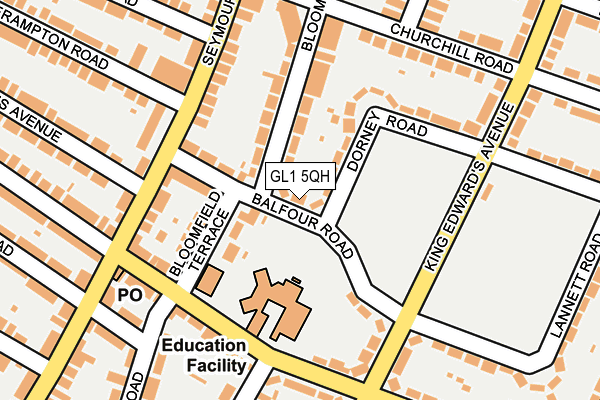 GL1 5QH map - OS OpenMap – Local (Ordnance Survey) GL1 5QH map - OS OpenMap – Local (Ordnance Survey)