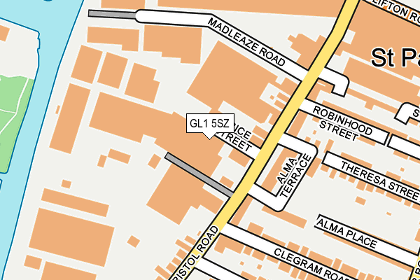 GL1 5SZ map - OS OpenMap – Local (Ordnance Survey) GL1 5SZ map - OS OpenMap – Local (Ordnance Survey)