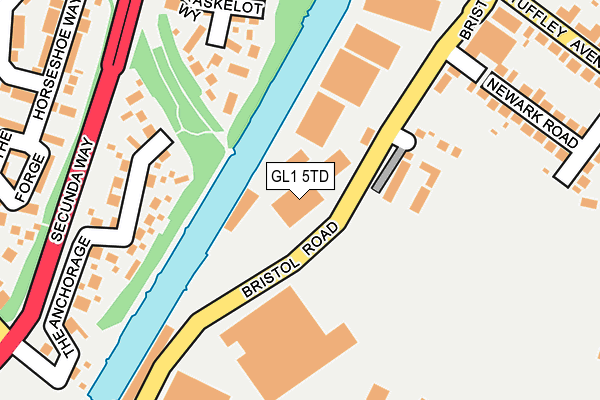 GL1 5TD map - OS OpenMap – Local (Ordnance Survey) GL1 5TD map - OS OpenMap – Local (Ordnance Survey)