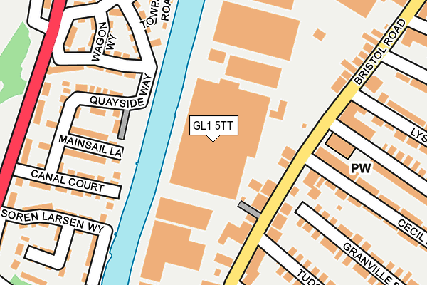 GL1 5TT map - OS OpenMap – Local (Ordnance Survey) GL1 5TT map - OS OpenMap – Local (Ordnance Survey)