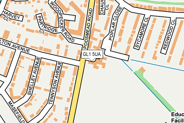 GL1 5UA map - OS OpenMap – Local (Ordnance Survey) GL1 5UA map - OS OpenMap – Local (Ordnance Survey)