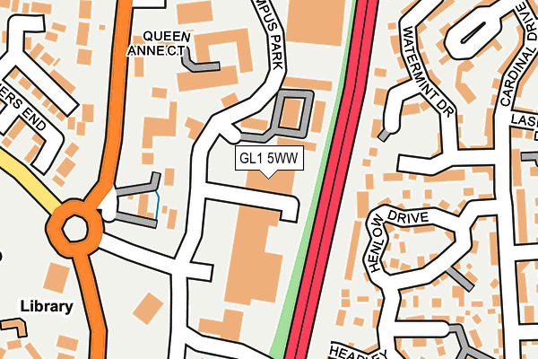 GL1 5WW map - OS OpenMap – Local (Ordnance Survey) GL1 5WW map - OS OpenMap – Local (Ordnance Survey)