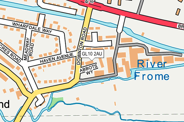 GL10 2AU map - OS OpenMap – Local (Ordnance Survey) GL10 2AU map - OS OpenMap – Local (Ordnance Survey)