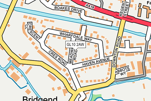 GL10 2AW map - OS OpenMap – Local (Ordnance Survey) GL10 2AW map - OS OpenMap – Local (Ordnance Survey)