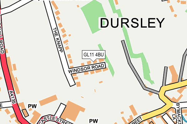 GL11 4BU map - OS OpenMap – Local (Ordnance Survey) GL11 4BU map - OS OpenMap – Local (Ordnance Survey)