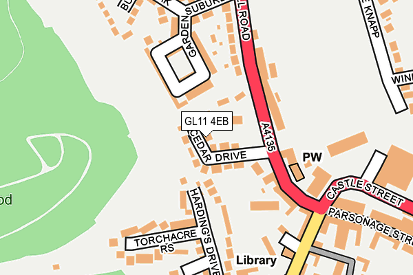 GL11 4EB map - OS OpenMap – Local (Ordnance Survey) GL11 4EB map - OS OpenMap – Local (Ordnance Survey)