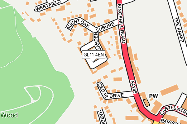 GL11 4EN map - OS OpenMap – Local (Ordnance Survey) GL11 4EN map - OS OpenMap – Local (Ordnance Survey)