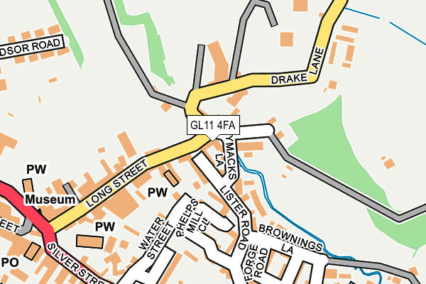 GL11 4FA map - OS OpenMap – Local (Ordnance Survey) GL11 4FA map - OS OpenMap – Local (Ordnance Survey)