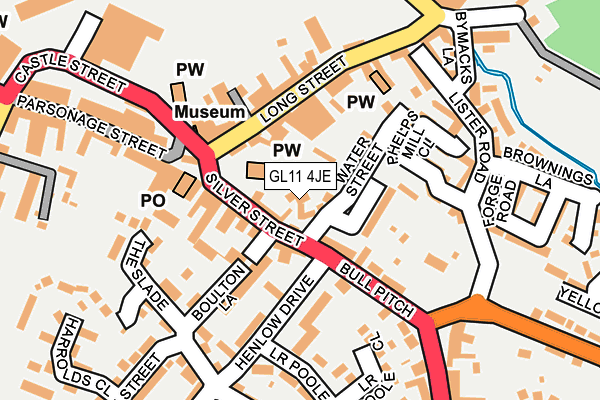 GL11 4JE map - OS OpenMap – Local (Ordnance Survey) GL11 4JE map - OS OpenMap – Local (Ordnance Survey)