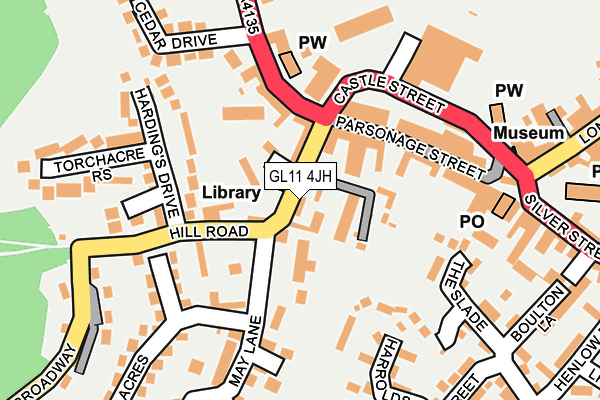 GL11 4JH map - OS OpenMap – Local (Ordnance Survey)