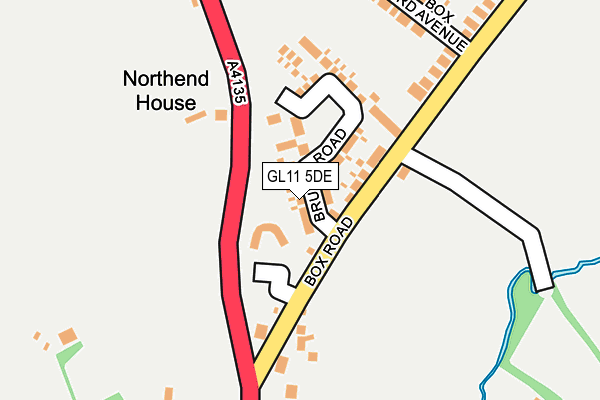 GL11 5DE map - OS OpenMap – Local (Ordnance Survey) GL11 5DE map - OS OpenMap – Local (Ordnance Survey)