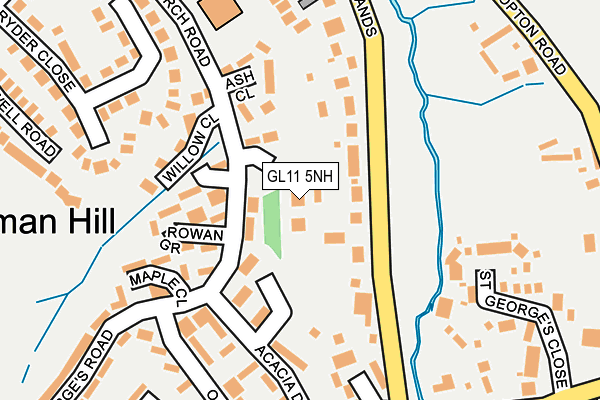 GL11 5NH map - OS OpenMap – Local (Ordnance Survey) GL11 5NH map - OS OpenMap – Local (Ordnance Survey)