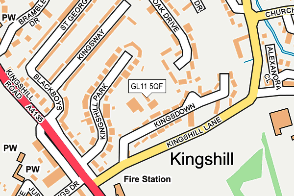 GL11 5QF map - OS OpenMap – Local (Ordnance Survey) GL11 5QF map - OS OpenMap – Local (Ordnance Survey)