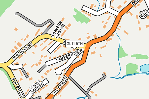 GL11 5TN map - OS OpenMap – Local (Ordnance Survey) GL11 5TN map - OS OpenMap – Local (Ordnance Survey)