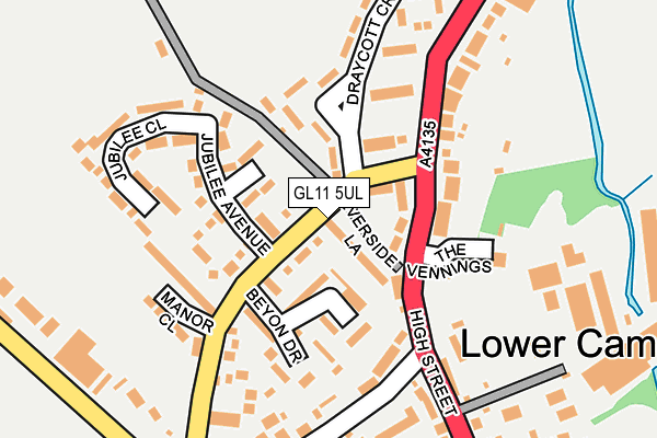 GL11 5UL map - OS OpenMap – Local (Ordnance Survey) GL11 5UL map - OS OpenMap – Local (Ordnance Survey)