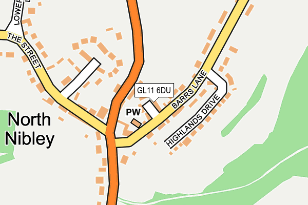GL11 6DU map - OS OpenMap – Local (Ordnance Survey) GL11 6DU map - OS OpenMap – Local (Ordnance Survey)