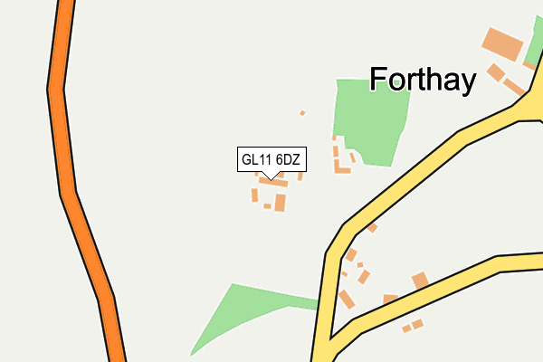 GL11 6DZ map - OS OpenMap – Local (Ordnance Survey) GL11 6DZ map - OS OpenMap – Local (Ordnance Survey)