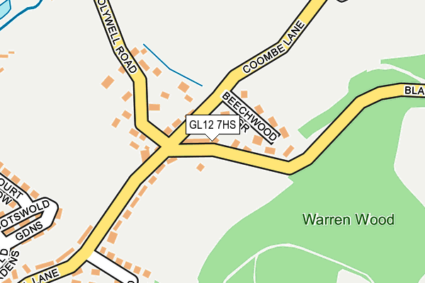 GL12 7HS map - OS OpenMap – Local (Ordnance Survey) GL12 7HS map - OS OpenMap – Local (Ordnance Survey)
