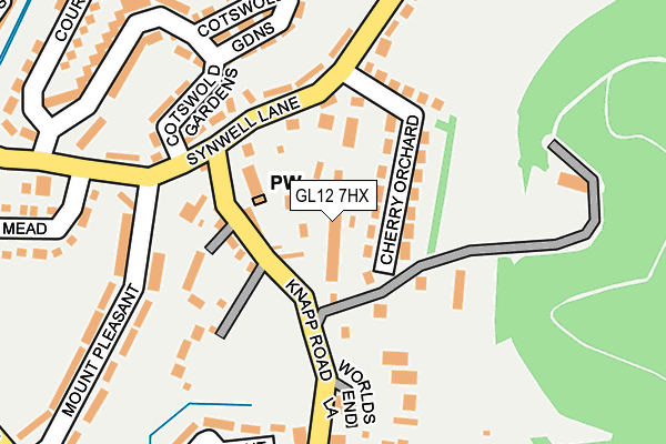 GL12 7HX map - OS OpenMap – Local (Ordnance Survey) GL12 7HX map - OS OpenMap – Local (Ordnance Survey)